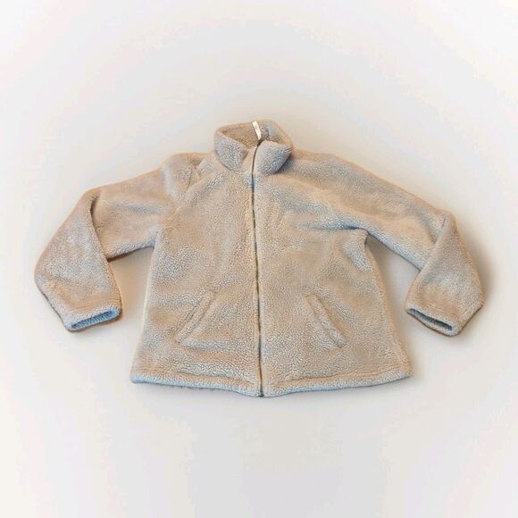 Torrid Sherpa Jacket Womens 00 M/L Beige Fuzzy Cozy Full Zip Soft - Picture 1 of 7